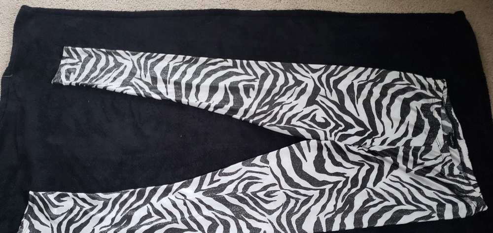 Zebra leggings womens
